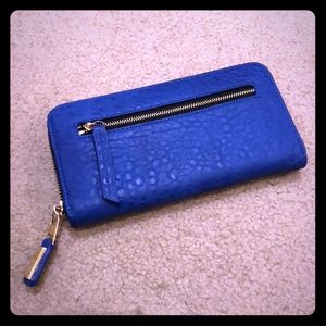 Blue Clutch featuring Gold Zipper